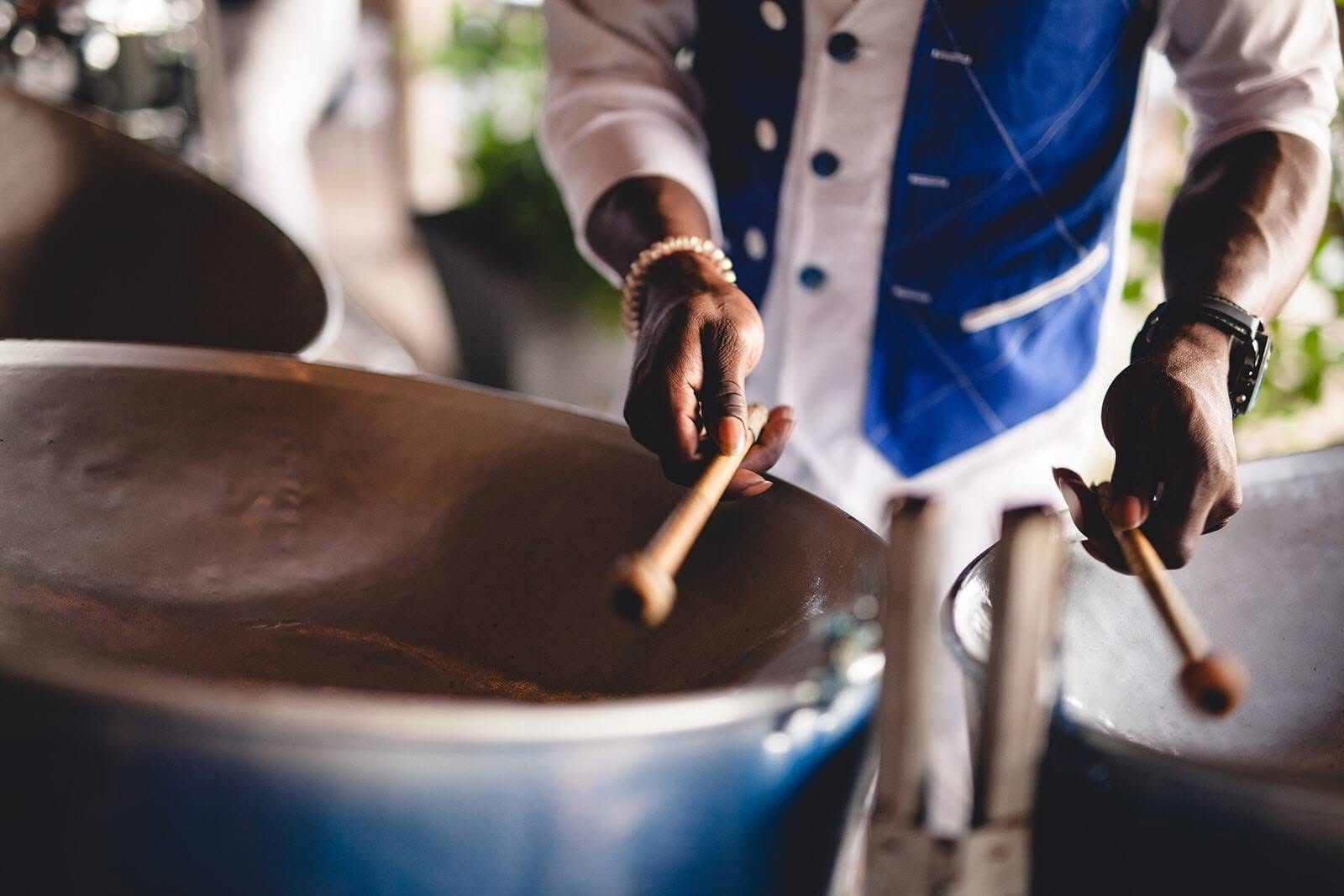 Silver Birds Steel Orchestra performing on a large stage